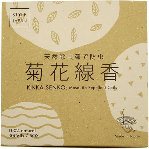 STYLE JAPAN Chrysanthemum Incense, Standard Size (10 Rolls X 3 Packs) Natural Pyrethrum Mosquito Coil, Made In Japan, Non-Chemical, Additive-Free, Ins