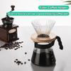 600ml Glas Kaffeekanne Handaufguss Espressokocher Hitzebeständig Filter Mokkakanne Kaffeegeschirr Teegeschirr für die Heimküche