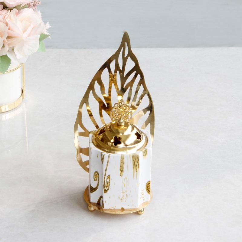 Alloy Ceramic Incense Burner Creative Essential Oil Lamp Candle Holder Home Decoration