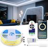Wireless Bluetooth COB LED Strip Light 24V Phone APP Control LED Tape Linear Dimmable Ribbon For Room Kitchen Ambient Lighting