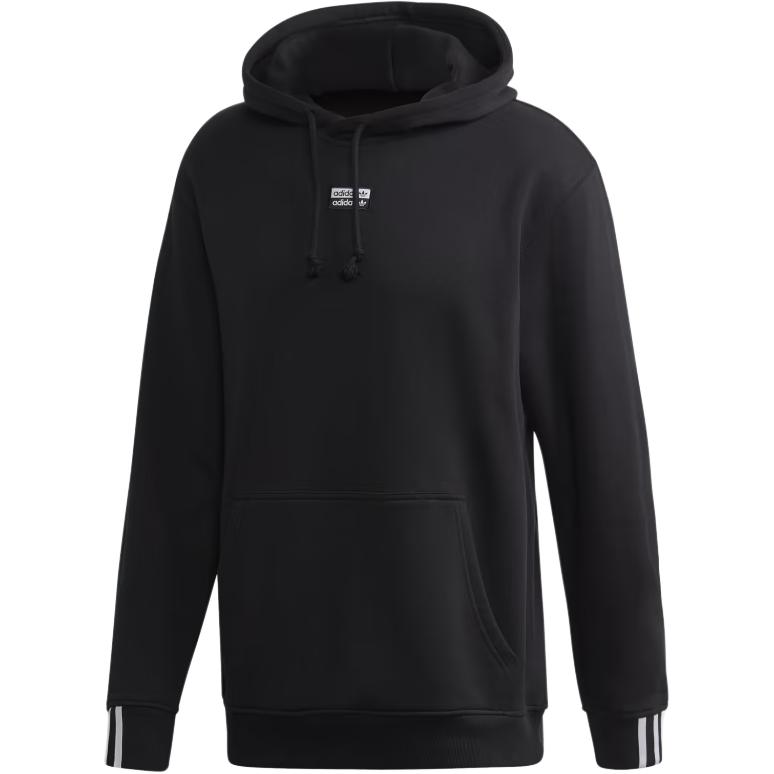Adidas Originals Trefoil RYV Hoodie With Cuff Stripes And Drawstring Men Hoodie Black FM2266