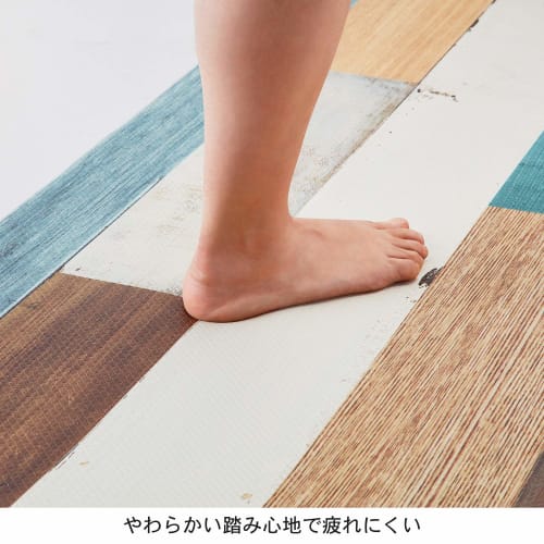 Bestco Kitchen Mat, Mixed Wood, Light, 45 X 120 Cm, Wipe-Away, Soft Texture, ND-9853