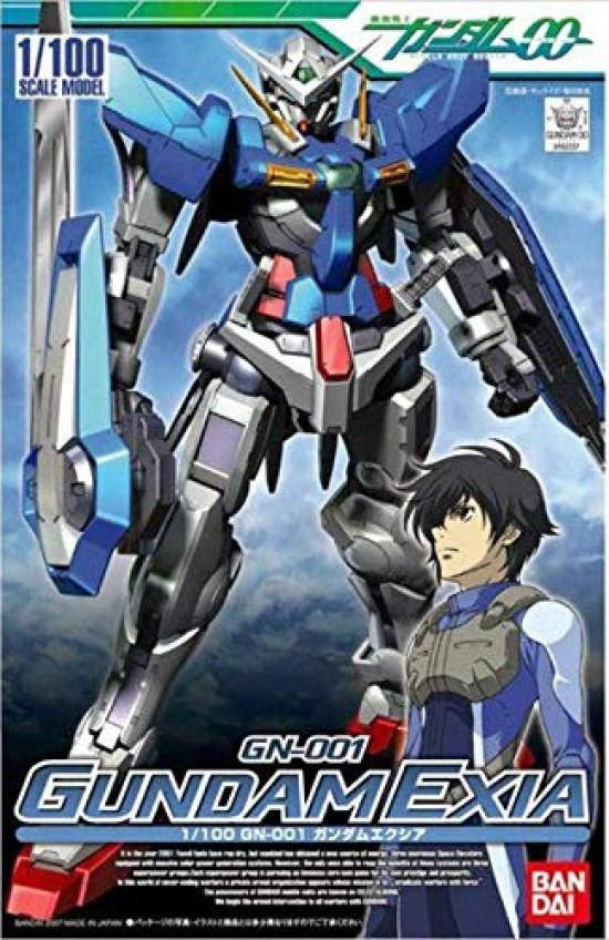 Mobile Suit Gundam 00 Gundam Exia Scale Plastic Model 1/100 Color-coded