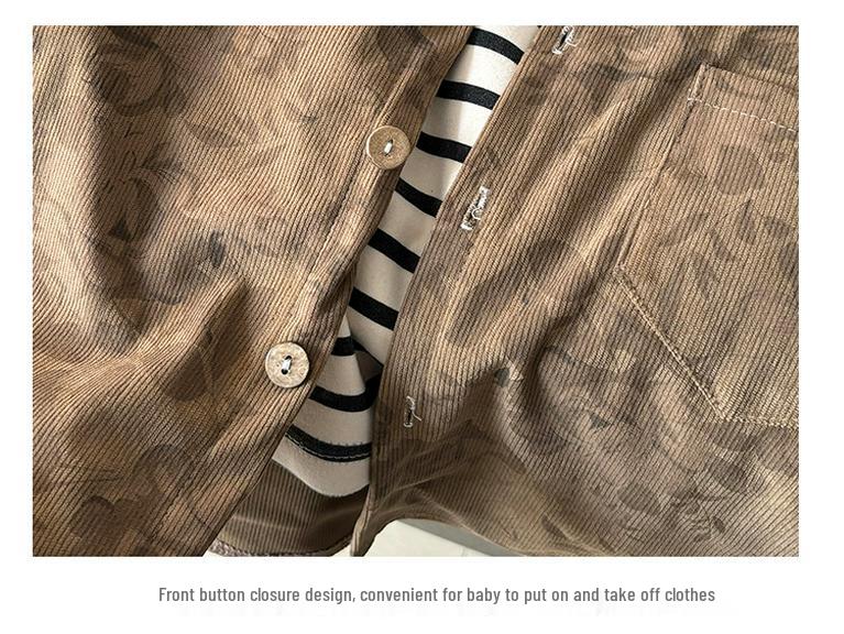 New Kids' Striped Long Sleeve Cardigan Top