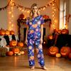 Family Matching Halloween Printed Loungewear Set Short Sleeve Top and Pajama Pants