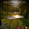 Outdoor Folding Table, Aluminum Camping Portable Outing Mesh Table Steel 60x40cm