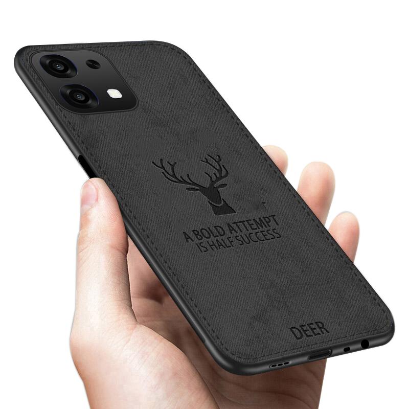 For OPPO A6S A6T Pro Case Luxuy Brand Cloth Texture Deer Fabric Jeans Elk Cover for OPPO A6 Pro Phone Casing