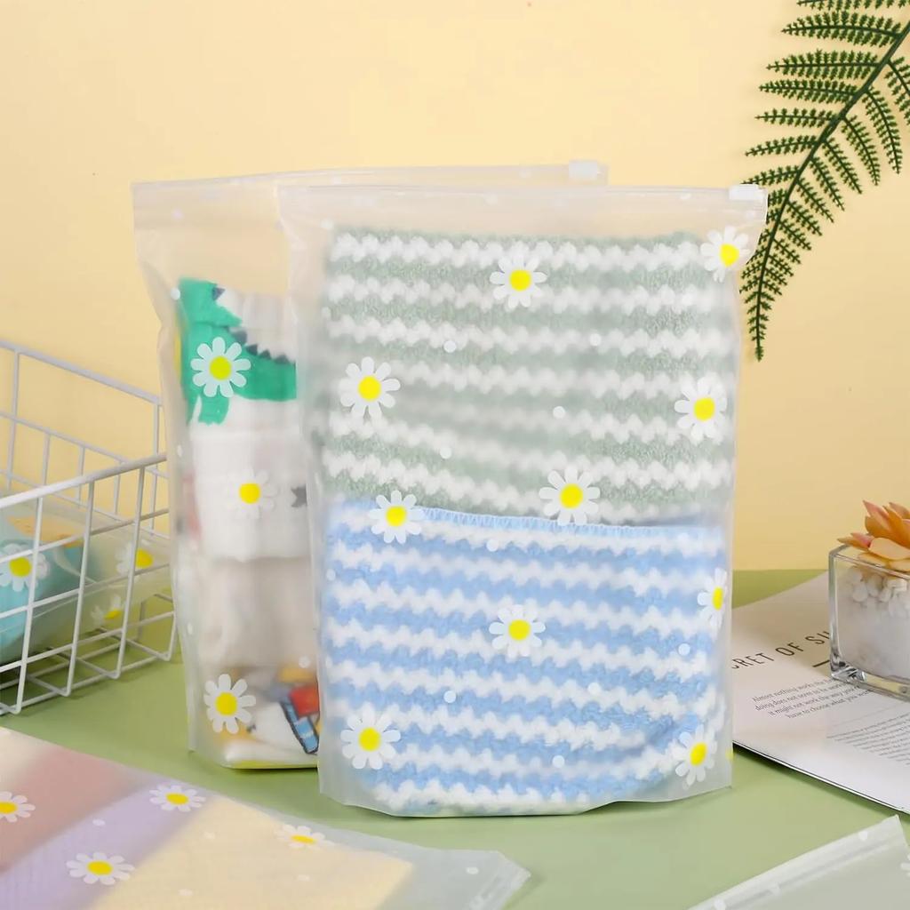 5/10 Stück Wiederverwendbare Ziplock-Beutel Plastik Reise Kleideraufbewahrungsbeutel Transparent Sockenbeutel Wasserdichter Gepäckorganizer zur Schuhaufbewahrung
