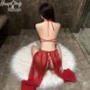 Fantasy Sexy Three-Point Split See-Through Hanfu Lingerie with Tassel Skirt
