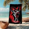 Custom Name Ultra-Soft Beach Towel with Goat Theme,Ideal for Pool - Camping, Diving - Perfect Travel Essential, Vibrant Beach Towel.