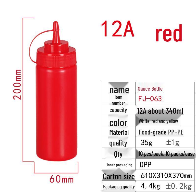 Single-Hole & Three-Hole Squeeze Sauce Bottle for Ketchup & Salad Dressing with Pointed Mouth