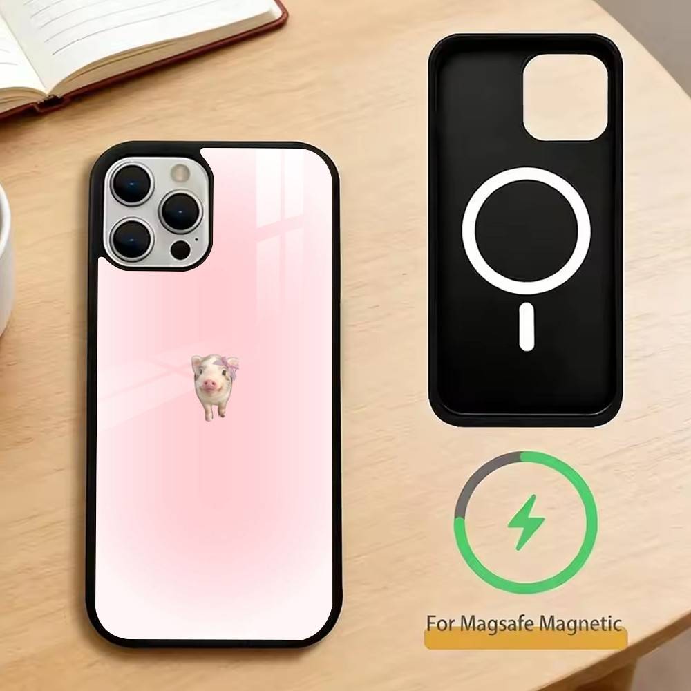 

Cute Angel Pig Phone Case For iPhone17,16,15,14,13,12,11 Plus,Pro Magnetic with Magsafe Wireless Charging iPhone16