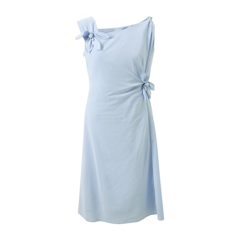Sancai 2026 Summer A-Line Floral Sleeveless Long Dress L