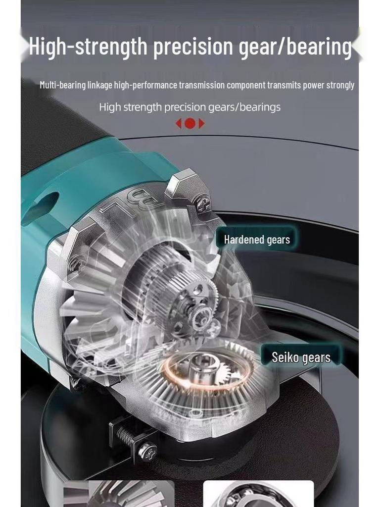 משחזת זווית אלחוטית בעלת הספק גבוה: מנוע מברשות רב-תכליתי לטחינה וליטוש