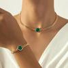 Set Bracciale Collana Fiore a Cinque Petali per Donna Orecchini Collana Quadrifoglio Fortunato Accessori Festa Ragazza Regali
