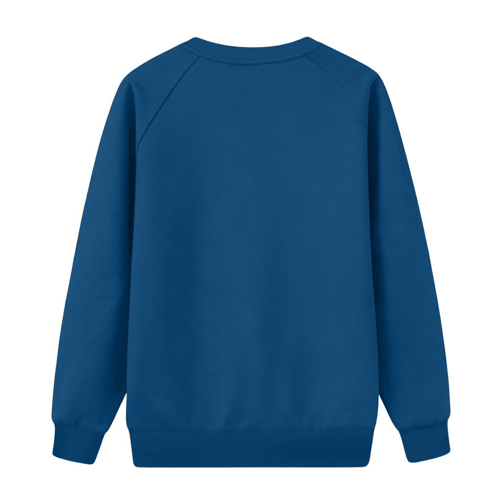 Men's Round Neck Fleece-Lined Thick Solid Color Sweatshirt