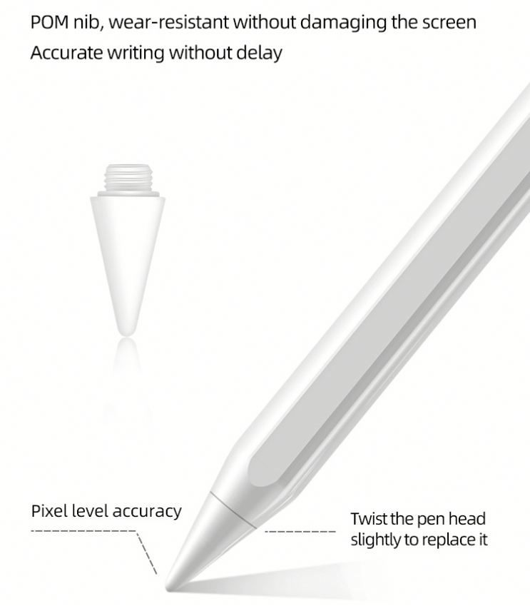 Wireless Magnetic Charging Stylus Pen for iPad with Tilt Sensitive Palm Rejection Function