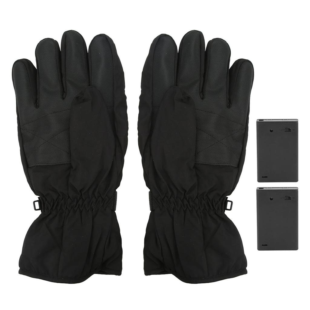 Electric Heated Gloves Polyester Waterproof Battery Powered Winter Heated Gloves for Skiing