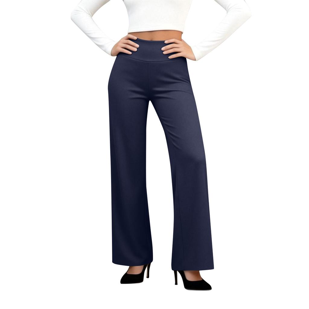 Women's high-waisted yoga pants, work pants, stretchy business-casual trousers