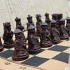 Resin Antique Chess Chess Pieces Lifelike Qing Bing Chess Figure  Family Friends Gatherings