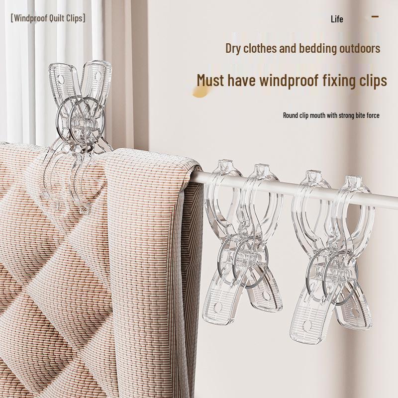 Windproof Plastic Clips for Drying Clothes and Bed Sheets - Secure Your Clothes, Socks, Pants, and Quilts with Ease.