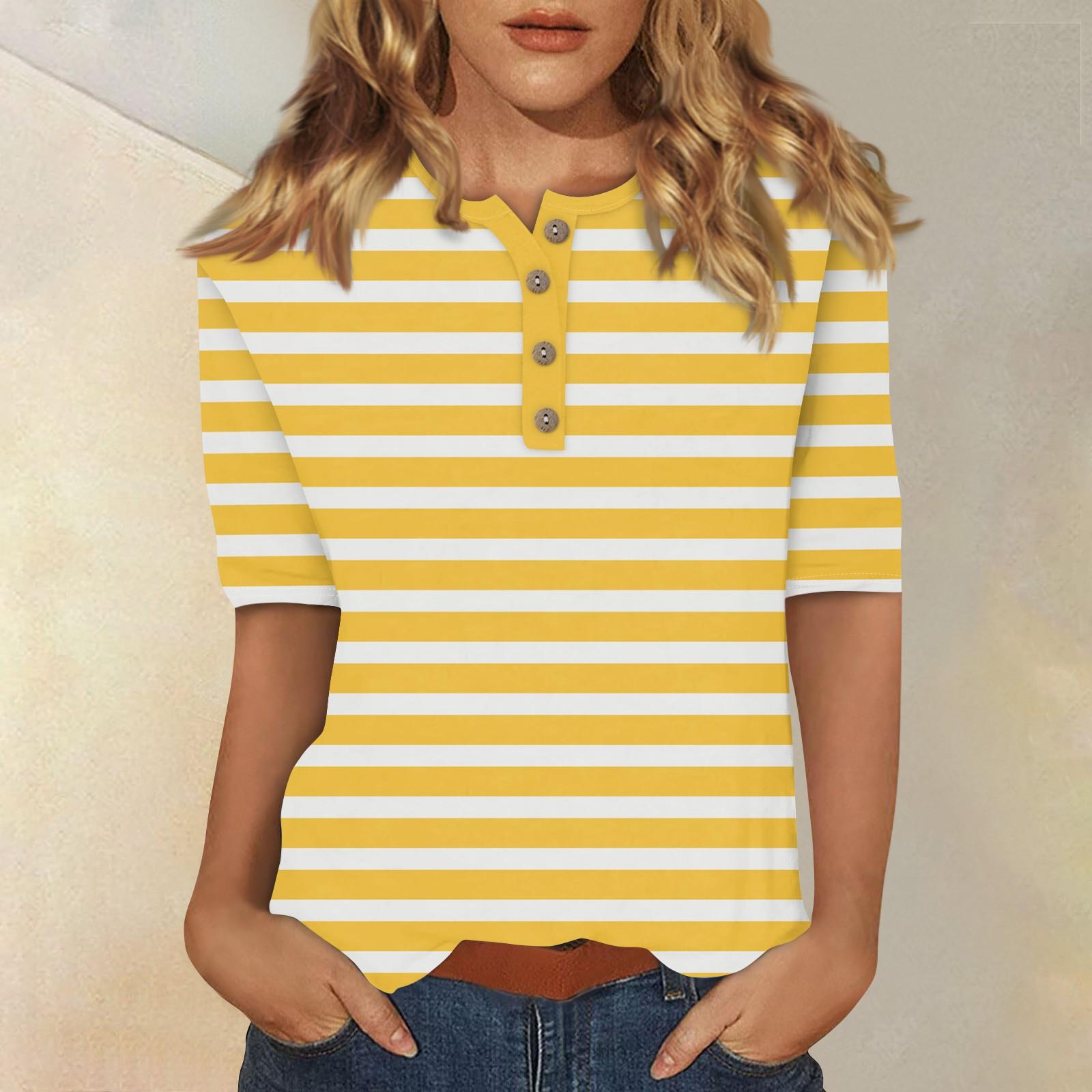 

Женский повседневный топ на пуговицах с рукавом 1/2 S