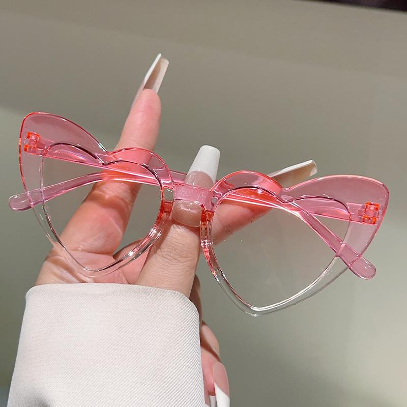 Cute Heart Shaped Sunglasses for Kinds Fashion Gradient Multi-color Shades for Children Trendy Stylish Decor Sun Glasses
