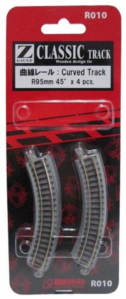 Rokuhan Z Gauge R010 Curved Rail R95mm 45