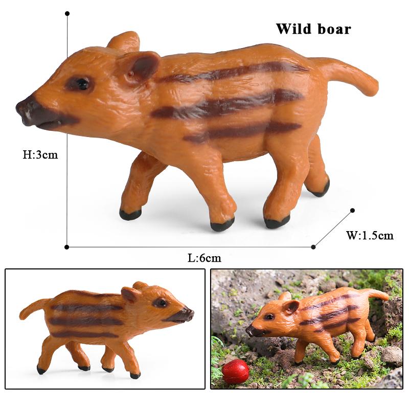 Oenux Wild Boar Tapirus Indicus Porcupine Animals Simulation Model Action Figures Figurine Educational Collection Kids Toy Gift