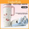 Cat 1000ml Insulated Travel Mug With Handle For Office And Outdoors