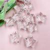 Home Party Supplies Acrylic Five-pointed Star Beads for Necklace Accessories Clear Crystal 18.5mm Bracelet Making Beaded Material DIY 10pcs