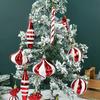 1set Electroplated Stripe Christmas Ball Ornaments Christmas Tree DIY Decoration Accessories Navidad Home Decoration Supplies