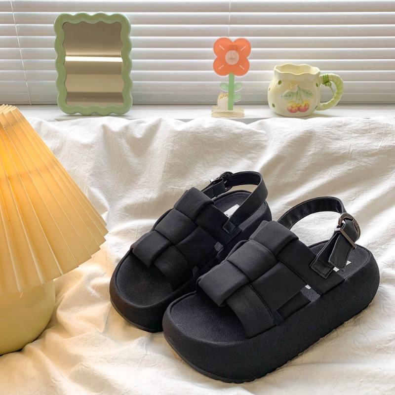 Edition~ Woven platform sandals women's new summer models with skirts and open-toed beach shoes