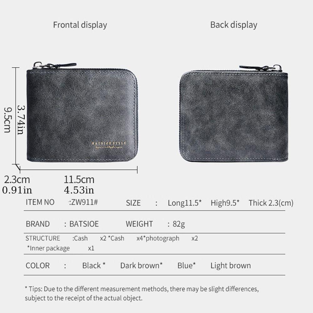 Multi-functional Men's Wallet PU Leather Credit Card Holder Mini Short Card Bag Wallet Organizer