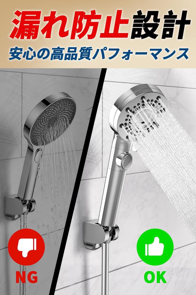 Duschkopf mit hohem Wassernebel, geringem Wasserdruck, Wassersparend, Einfach, Kein Werkzeug, Mit Wasserreinigung, Fühlen Sie Wassersparenden Druck,