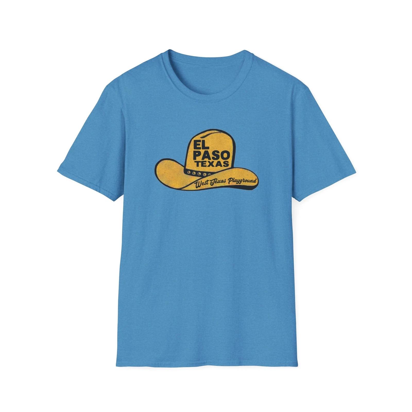 El Paso Texas Unisex Softstyle T-Shirt - Souvenir Gift Cowboy Hat Gift Tshirt M