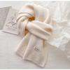 Korean Style Solid Color Wool Knitted Scarf for Women Autumn and Winter New Versatile Student Couple Warm Small Scarf