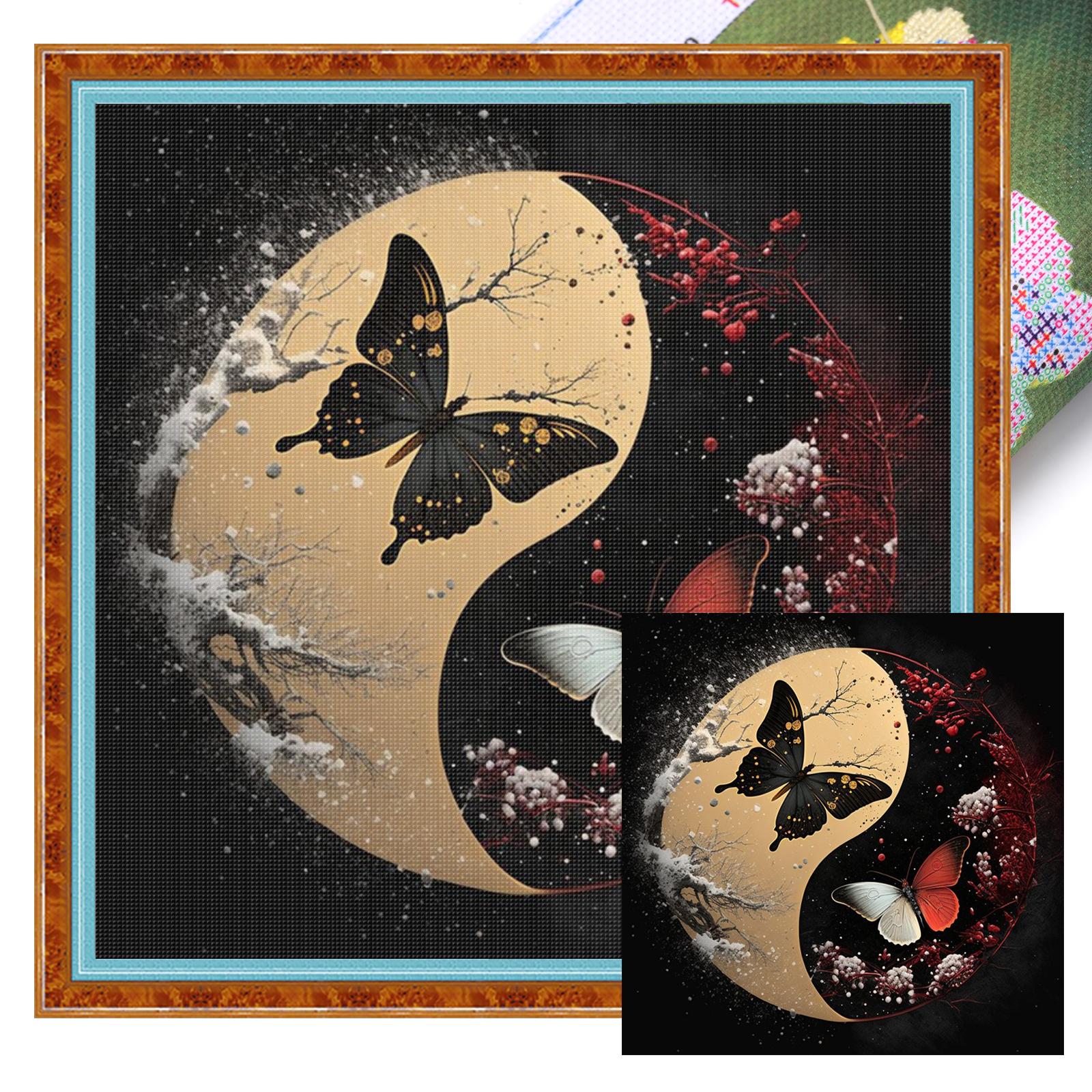 

Тайцзи Инь Ян Полный 11CT DIY Штампованные наборы для вышивания крестом 40x40 см Набор для рукоделия и вышивания для начинающих и взрослых Декор для дома