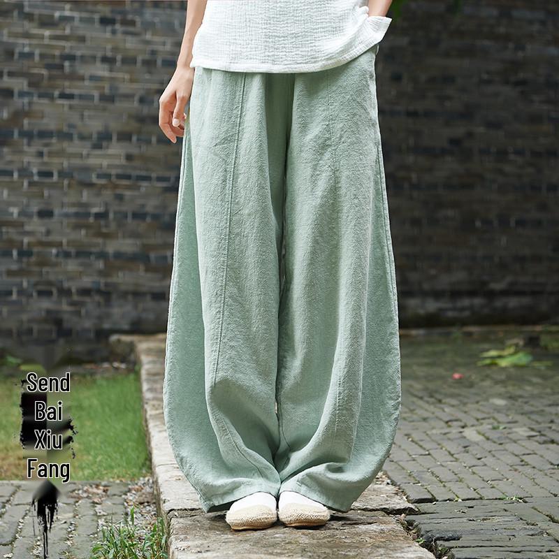 Women s Cotton & Linen Lantern Pants M