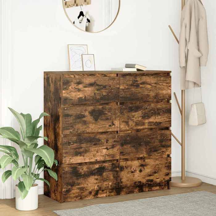 VidaXL Buffet Smoked Oak 100x35x99 Cm Engineered Wood, Storage Cabinet, Entryway Furniture, Accent Furniture, Furniture of 3328493