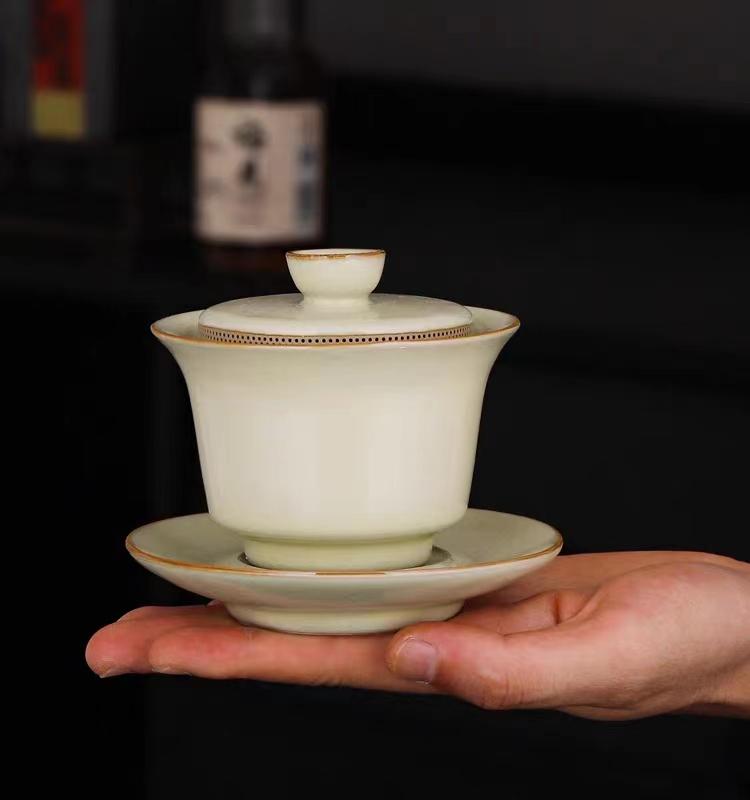 160ML High-end Tea Tureen Ceramic Tea Set Kung Fu Tea Cup Thin Tires Bubble Tea Device Gaiwan Tea Cup Teabowl