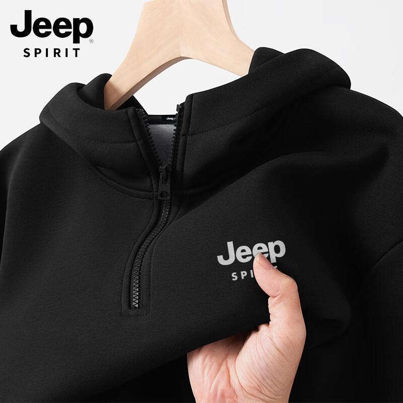 

JEEP SPIRIT Men s Winter Fleece Half-Zip Hoodie 3XL