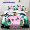 Messi Pattern Bedding Home Decoration Birthday Gift (1 * duvet cover + 2 * pillowcase, without core)