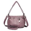 Damska torebka skórzana, miękka, duża pojemność, torba typu crossbody na ramię