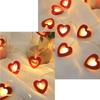 Wooden Fairy Lights Romantic Night Light LED Heart Shaped String Lights  Valentine's Day