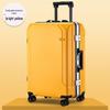 Kangaroo Leather Travel Suitcase - Durable, Large Capacity for Men, Women, and Students with Password Lock and Trolley Wheels.