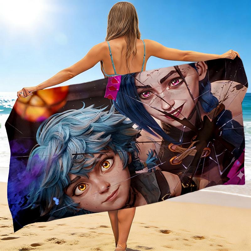 1Pc Fantasy Heroes Unite Beach Towel Quick Dry Multiuse For Beach Pool Gym Yoga Home Travel Christmas Halloween Xmas Gift S1550