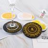 Flower Coaster Silicone Mold Epoxy Resin  Plaster Concrete Mold Diy Round Coffee Wine Glass Tea Coaster Tray Home Decor