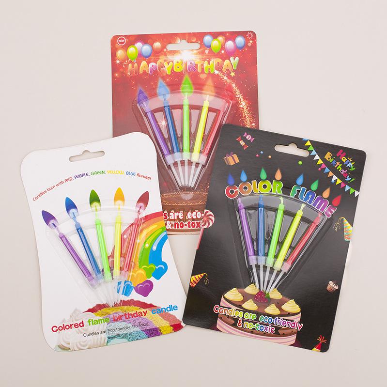 Colored Flame Birthday Cake Candles - Creative Party Candles
