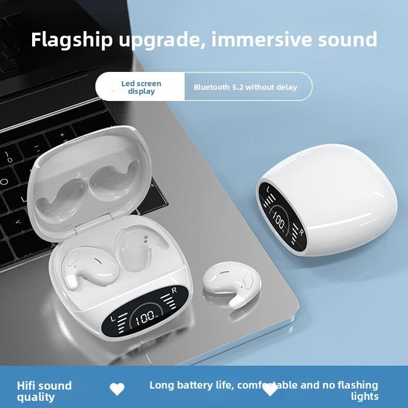 MD528 Bluetooth Headphones with TWS Dual-ear Close-fitting Design, Comfortable To Wear During Sleep, Private Mold, and Ultra-long Battery Life